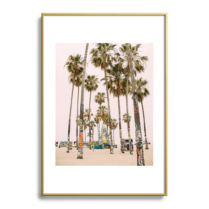 Palm Trees on Venice Beach - Los Angeles California Travel Photography Framed Art Print Gallery Image 123
