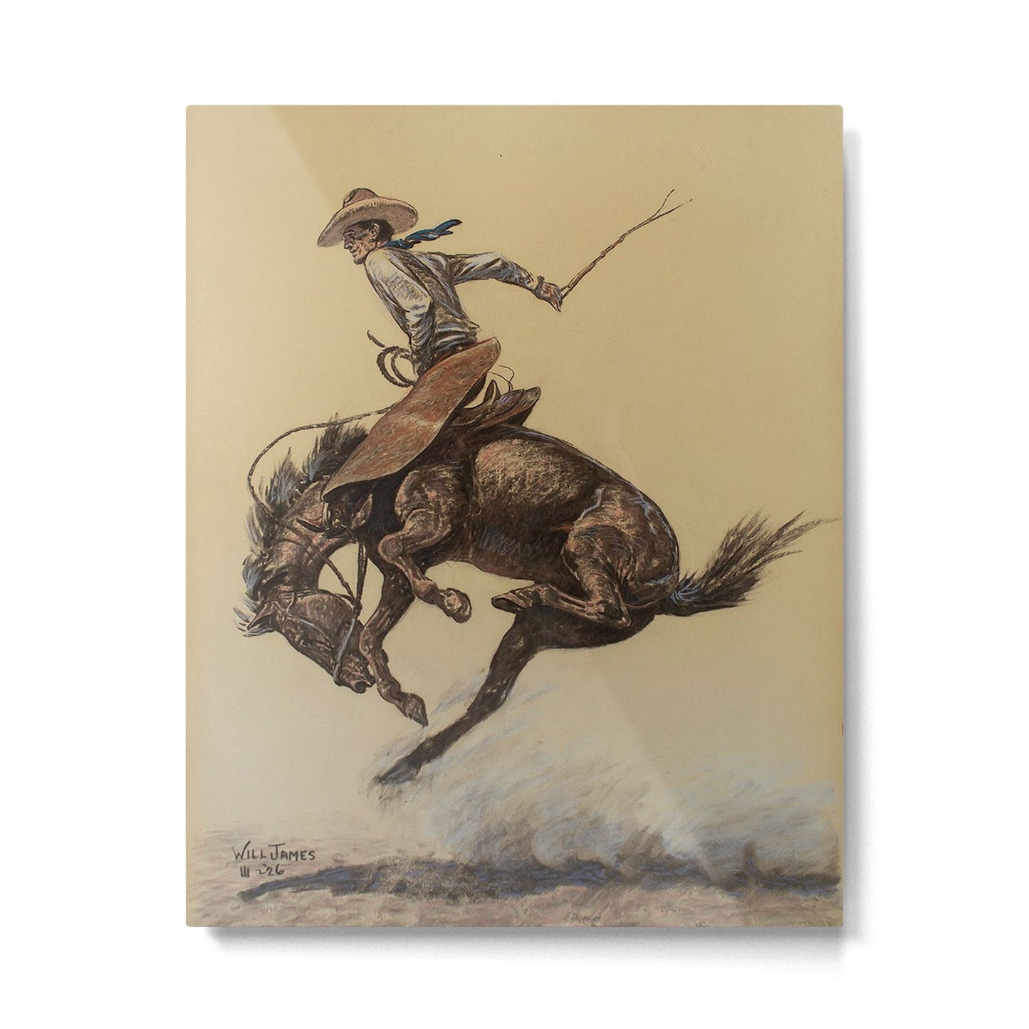 Bucking Horse Western Art by Will James Metal Print Gallery Image 2