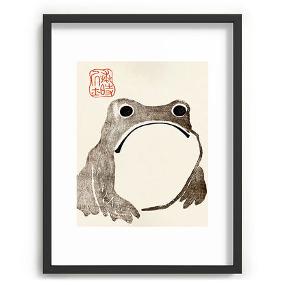 Unimpressed Frog Meika Gafu by Matsumoto Hoji 1814 - Frog Framed Art Print Gallery Image 84