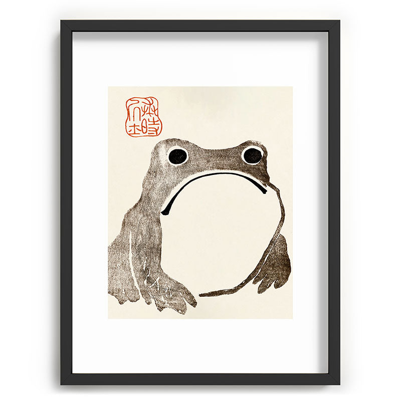 Unimpressed Frog Meika Gafu by Matsumoto Hoji 1814 - Frog Framed Art Print Gallery Image 83