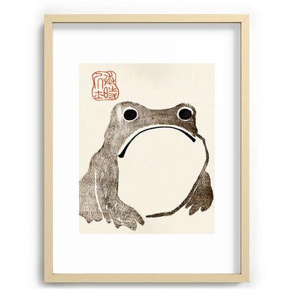 Unimpressed Frog Meika Gafu by Matsumoto Hoji 1814 - Frog Framed Art Print Gallery Image 100