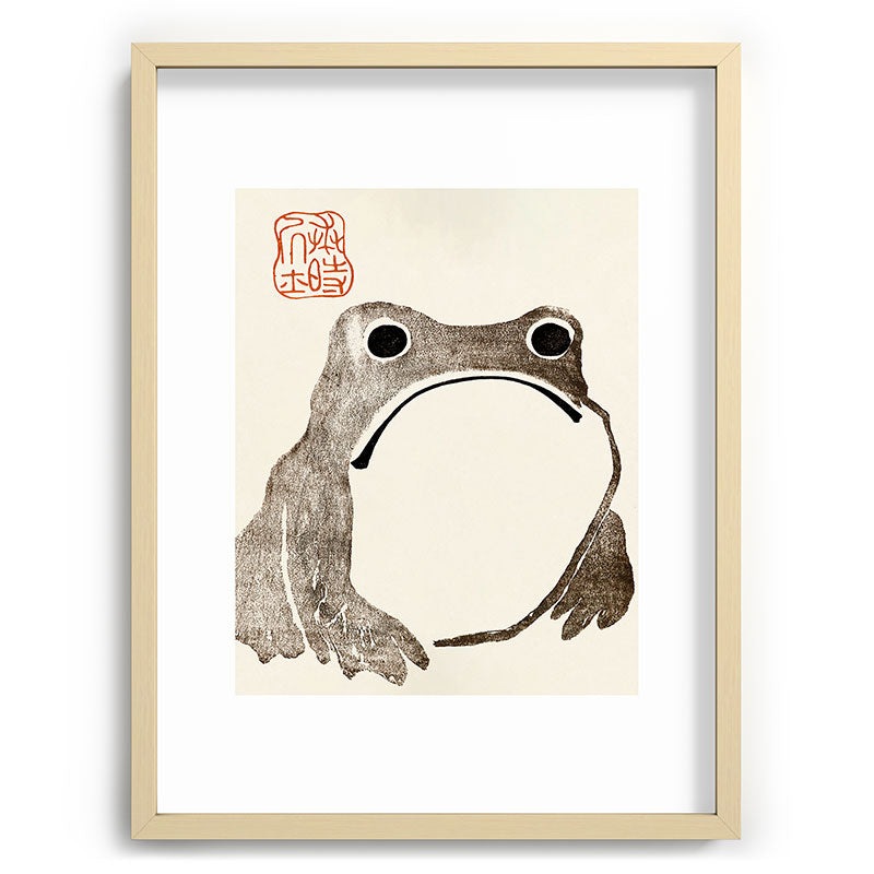Unimpressed Frog Meika Gafu by Matsumoto Hoji 1814 - Frog Framed Art Print Gallery Image 99