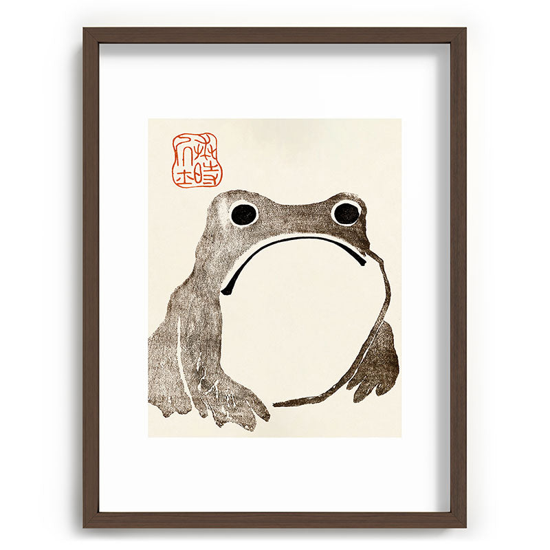 Unimpressed Frog Meika Gafu by Matsumoto Hoji 1814 - Frog Framed Art Print Gallery Image 91