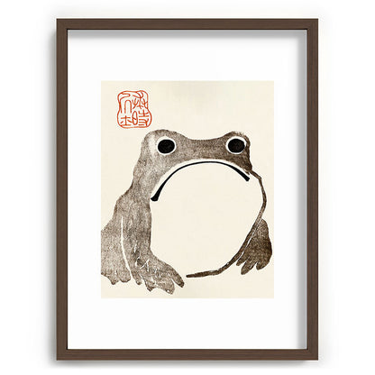 Unimpressed Frog Meika Gafu by Matsumoto Hoji 1814 - Frog Framed Art Print Gallery Image 91