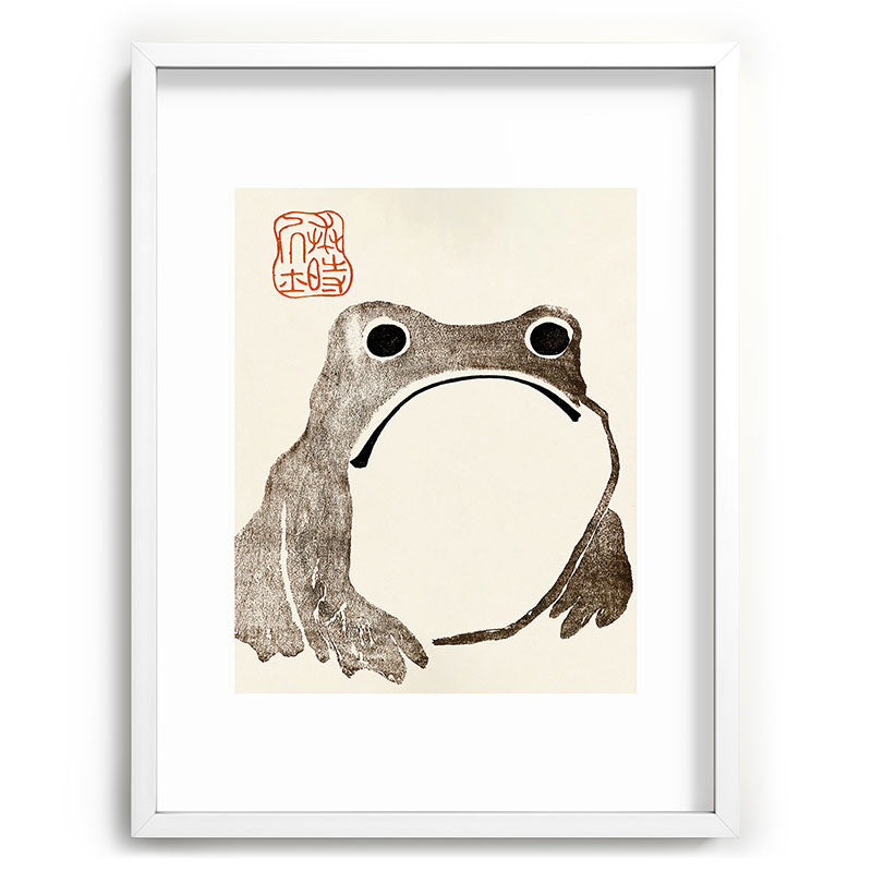 Unimpressed Frog Meika Gafu by Matsumoto Hoji 1814 - Frog Framed Art Print Gallery Image 107