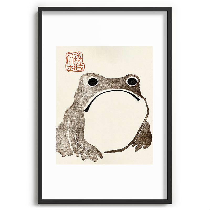 Unimpressed Frog Meika Gafu by Matsumoto Hoji 1814 - Frog Framed Art Print Gallery Image 85