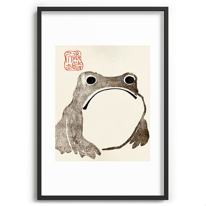 Unimpressed Frog Meika Gafu by Matsumoto Hoji 1814 - Frog Framed Art Print Gallery Image 85