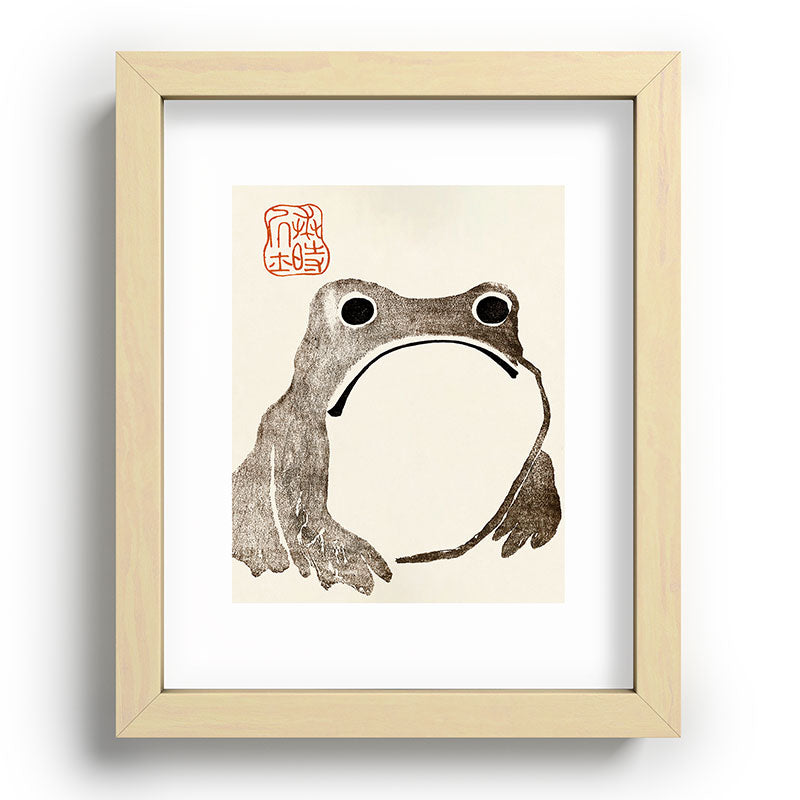 Unimpressed Frog Meika Gafu by Matsumoto Hoji 1814 - Frog Framed Art Print Gallery Image 95