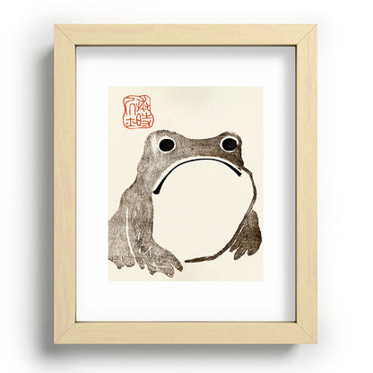 Unimpressed Frog Meika Gafu by Matsumoto Hoji 1814 - Frog Framed Art Print Gallery Image 95