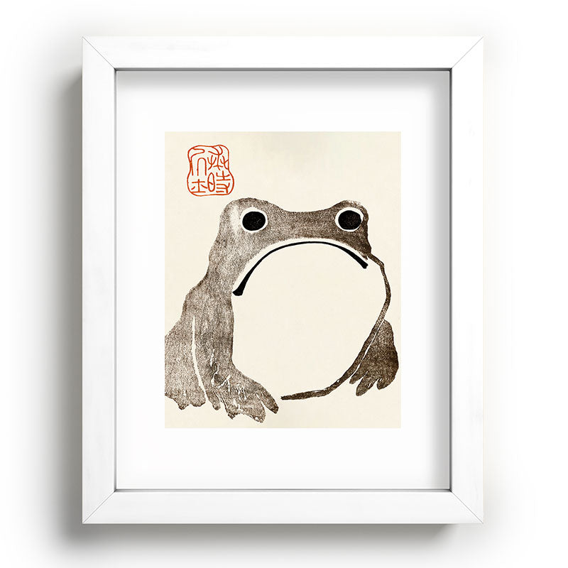 Unimpressed Frog Meika Gafu by Matsumoto Hoji 1814 - Frog Framed Art Print Gallery Image 104