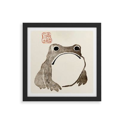 Unimpressed Frog Meika Gafu by Matsumoto Hoji 1814 - Frog Framed Art Print Gallery Image 50