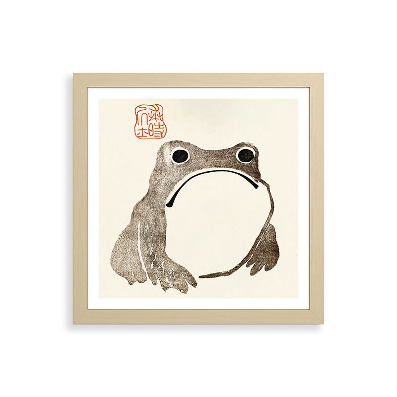 Unimpressed Frog Meika Gafu by Matsumoto Hoji 1814 - Frog Framed Art Print Gallery Image 71