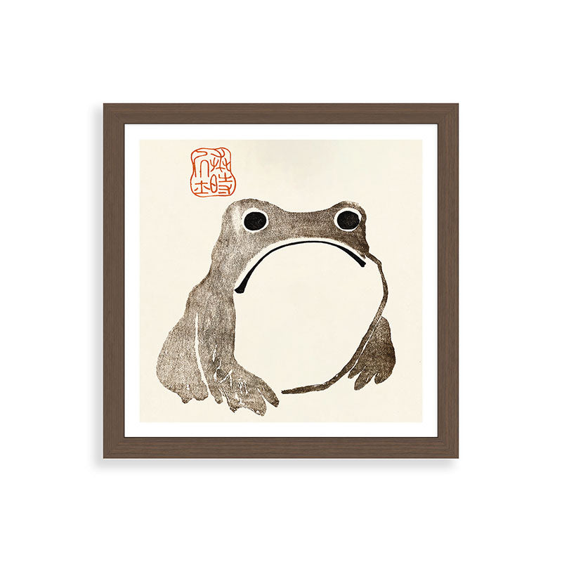 Unimpressed Frog Meika Gafu by Matsumoto Hoji 1814 - Frog Framed Art Print Gallery Image 60