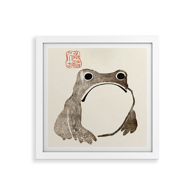 Unimpressed Frog Meika Gafu by Matsumoto Hoji 1814 - Frog Framed Art Print Gallery Image 82