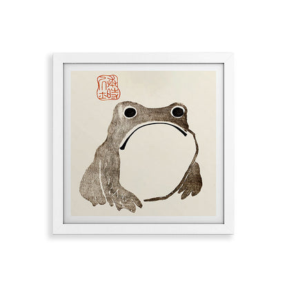 Unimpressed Frog Meika Gafu by Matsumoto Hoji 1814 - Frog Framed Art Print Gallery Image 82