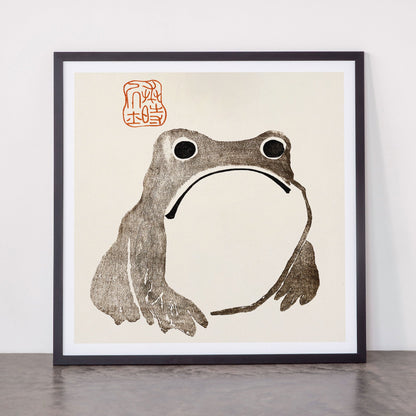 Unimpressed Frog Meika Gafu by Matsumoto Hoji 1814 - Frog Framed Art Print Gallery Image 55