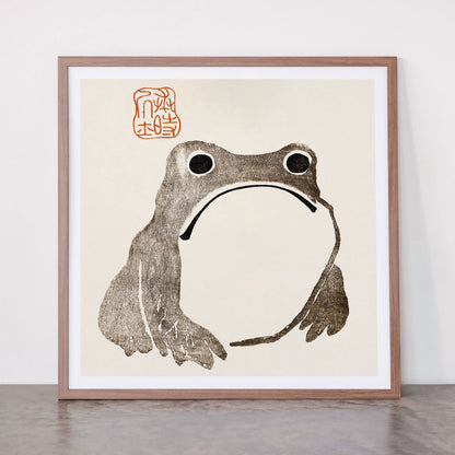 Unimpressed Frog Meika Gafu by Matsumoto Hoji 1814 - Frog Framed Art Print Gallery Image 66