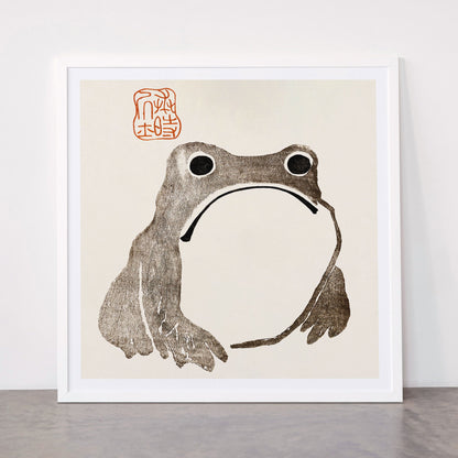 Unimpressed Frog Meika Gafu by Matsumoto Hoji 1814 - Frog Framed Art Print Gallery Image 87