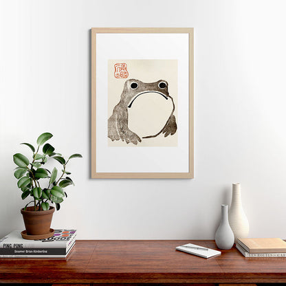 Unimpressed Frog Meika Gafu by Matsumoto Hoji 1814 - Frog Framed Art Print Gallery Image 65