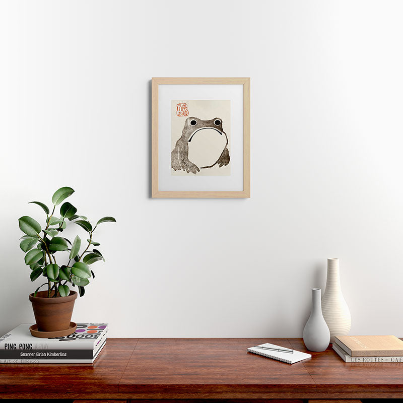 Unimpressed Frog Meika Gafu by Matsumoto Hoji 1814 - Frog Framed Art Print Gallery Image 63