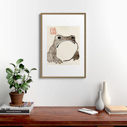 Unimpressed Frog Meika Gafu by Matsumoto Hoji 1814 - Frog Framed Art Print Gallery Image 18