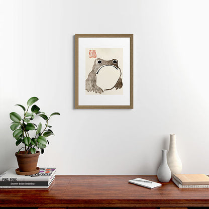 Unimpressed Frog Meika Gafu by Matsumoto Hoji 1814 - Frog Framed Art Print Gallery Image 54