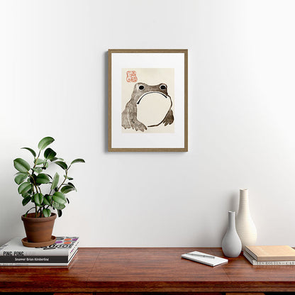 Unimpressed Frog Meika Gafu by Matsumoto Hoji 1814 - Frog Framed Art Print Gallery Image 16