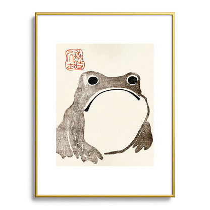 Unimpressed Frog Meika Gafu by Matsumoto Hoji 1814 - Frog Framed Art Print Gallery Image 125