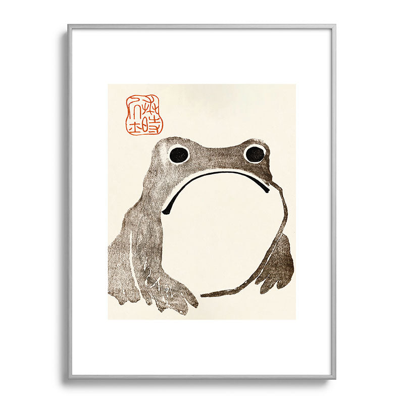 Unimpressed Frog Meika Gafu by Matsumoto Hoji 1814 - Frog Framed Art Print Gallery Image 134