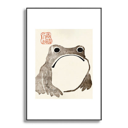 Unimpressed Frog Meika Gafu by Matsumoto Hoji 1814 - Frog Framed Art Print Gallery Image 119
