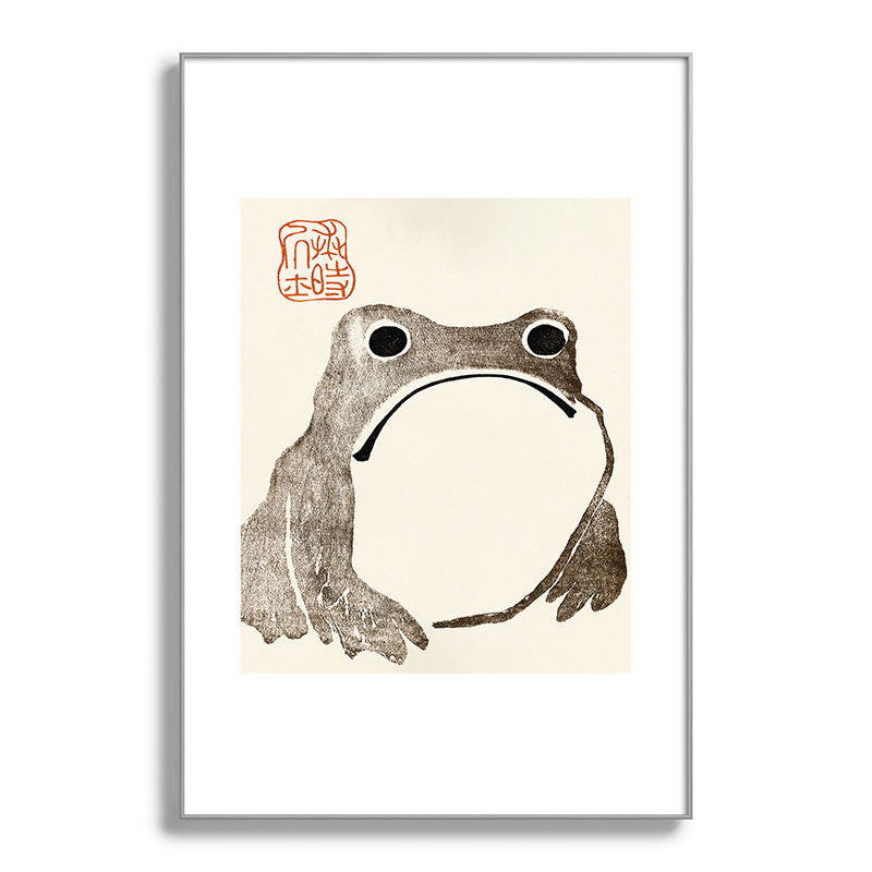 Unimpressed Frog Meika Gafu by Matsumoto Hoji 1814 - Frog Framed Art Print Gallery Image 137