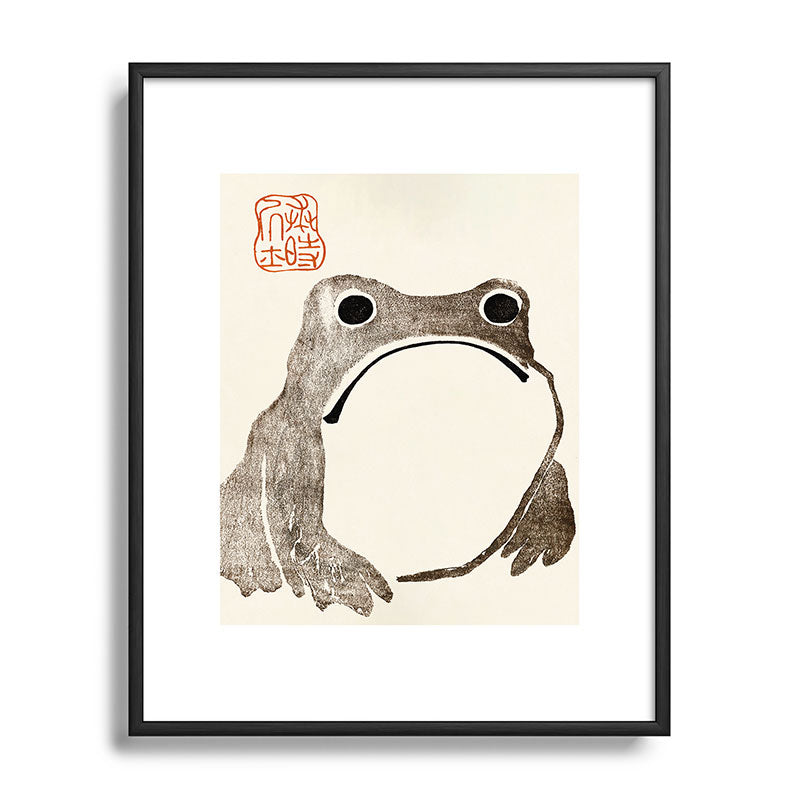Unimpressed Frog Meika Gafu by Matsumoto Hoji 1814 - Frog Framed Art Print Gallery Image 112