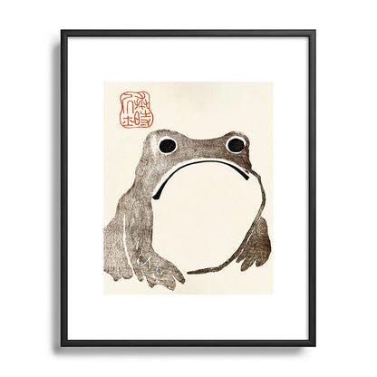 Unimpressed Frog Meika Gafu by Matsumoto Hoji 1814 - Frog Framed Art Print Gallery Image 112