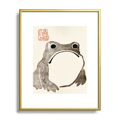 Unimpressed Frog Meika Gafu by Matsumoto Hoji 1814 - Frog Framed Art Print Gallery Image 121
