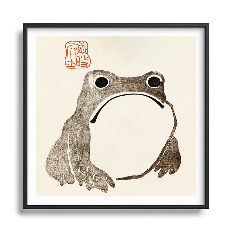 Unimpressed Frog Meika Gafu by Matsumoto Hoji 1814 - Frog Framed Art Print Gallery Image 122