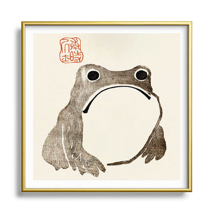 Unimpressed Frog Meika Gafu by Matsumoto Hoji 1814 - Frog Framed Art Print Gallery Image 133