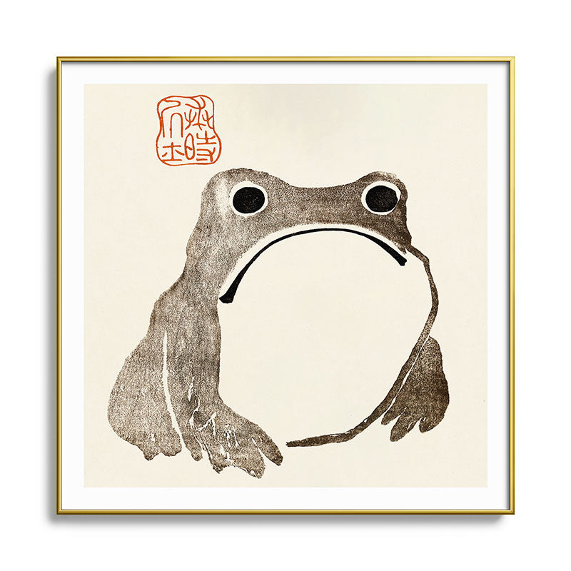 Unimpressed Frog Meika Gafu by Matsumoto Hoji 1814 - Frog Framed Art Print Gallery Image 136