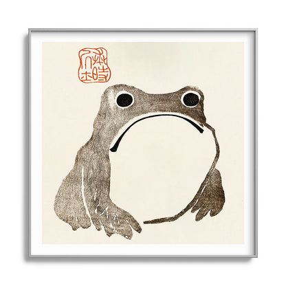 Unimpressed Frog Meika Gafu by Matsumoto Hoji 1814 - Frog Framed Art Print Gallery Image 141