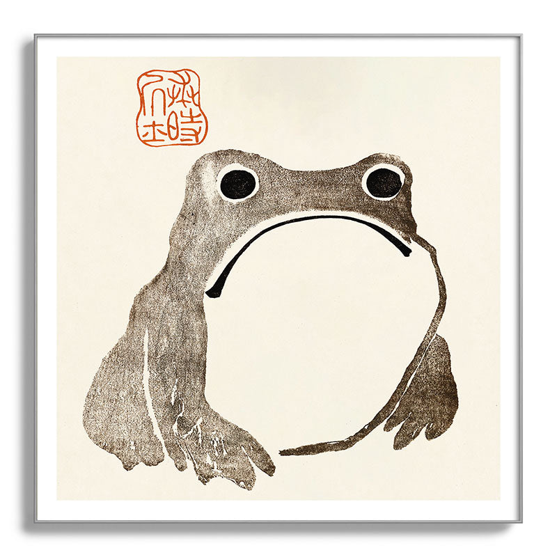 Unimpressed Frog Meika Gafu by Matsumoto Hoji 1814 - Frog Framed Art Print Gallery Image 142