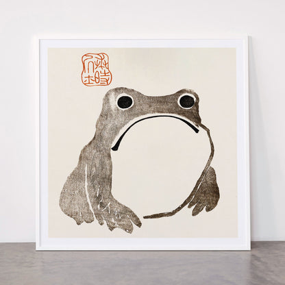 Unimpressed Frog Meika Gafu by Matsumoto Hoji 1814 - Frog Framed Art Print Gallery Image 43