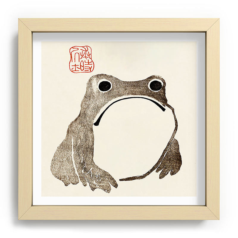 Unimpressed Frog Meika Gafu by Matsumoto Hoji 1814 - Frog Framed Art Print Gallery Image 106