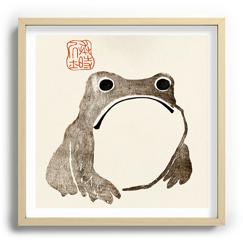 Unimpressed Frog Meika Gafu by Matsumoto Hoji 1814 - Frog Framed Art Print Gallery Image 109
