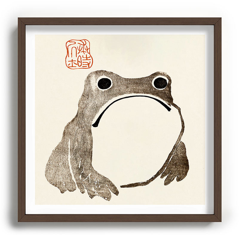 Unimpressed Frog Meika Gafu by Matsumoto Hoji 1814 - Frog Framed Art Print Gallery Image 101