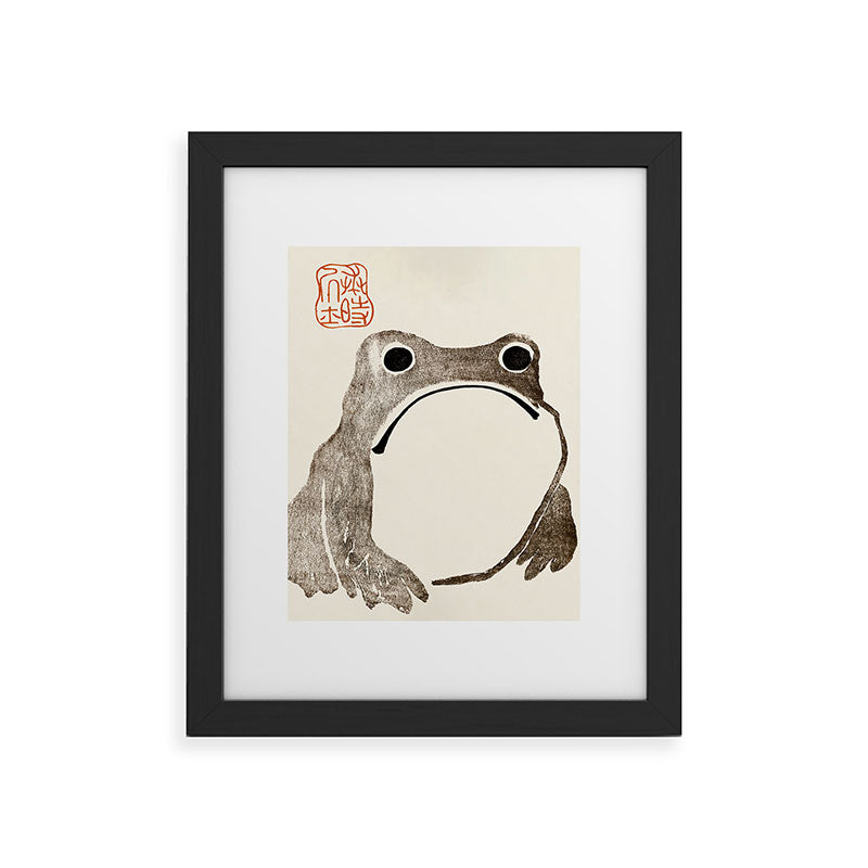 Unimpressed Frog Meika Gafu by Matsumoto Hoji 1814 - Frog Framed Art Print Gallery Image 45