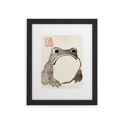 Unimpressed Frog Meika Gafu by Matsumoto Hoji 1814 - Frog Framed Art Print Gallery Image 45