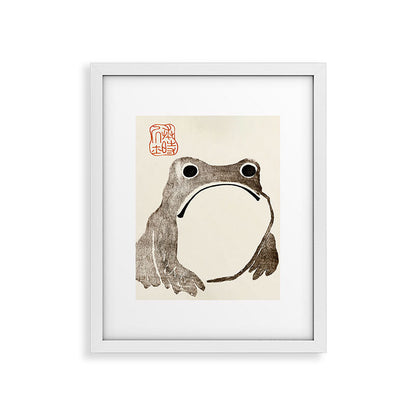 Unimpressed Frog Meika Gafu by Matsumoto Hoji 1814 - Frog Framed Art Print Gallery Image 30