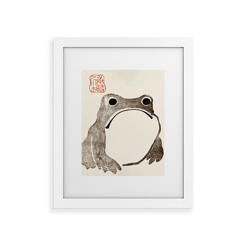 Unimpressed Frog Meika Gafu by Matsumoto Hoji 1814 - Frog Framed Art Print Gallery Image 70