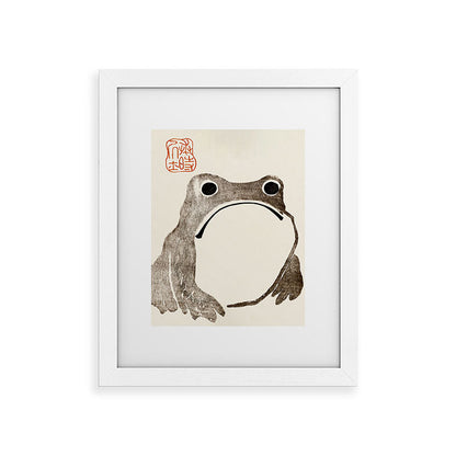 Unimpressed Frog Meika Gafu by Matsumoto Hoji 1814 - Frog Framed Art Print Gallery Image 73