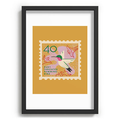Hummingbird Postage Stamp Framed Art Print Gallery Image 81