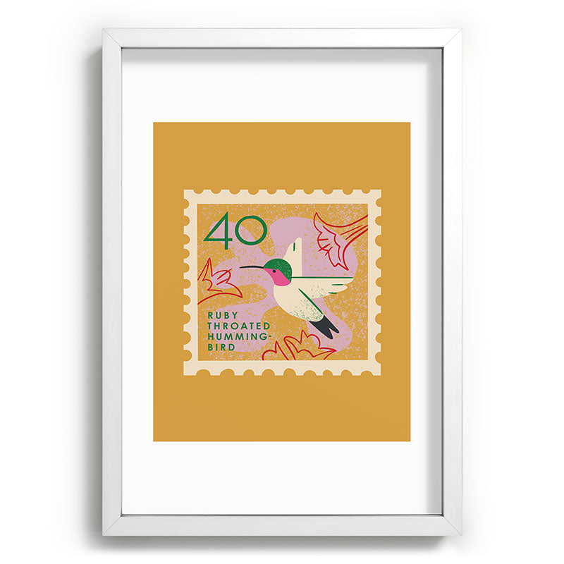 Hummingbird Postage Stamp Framed Art Print Gallery Image 105